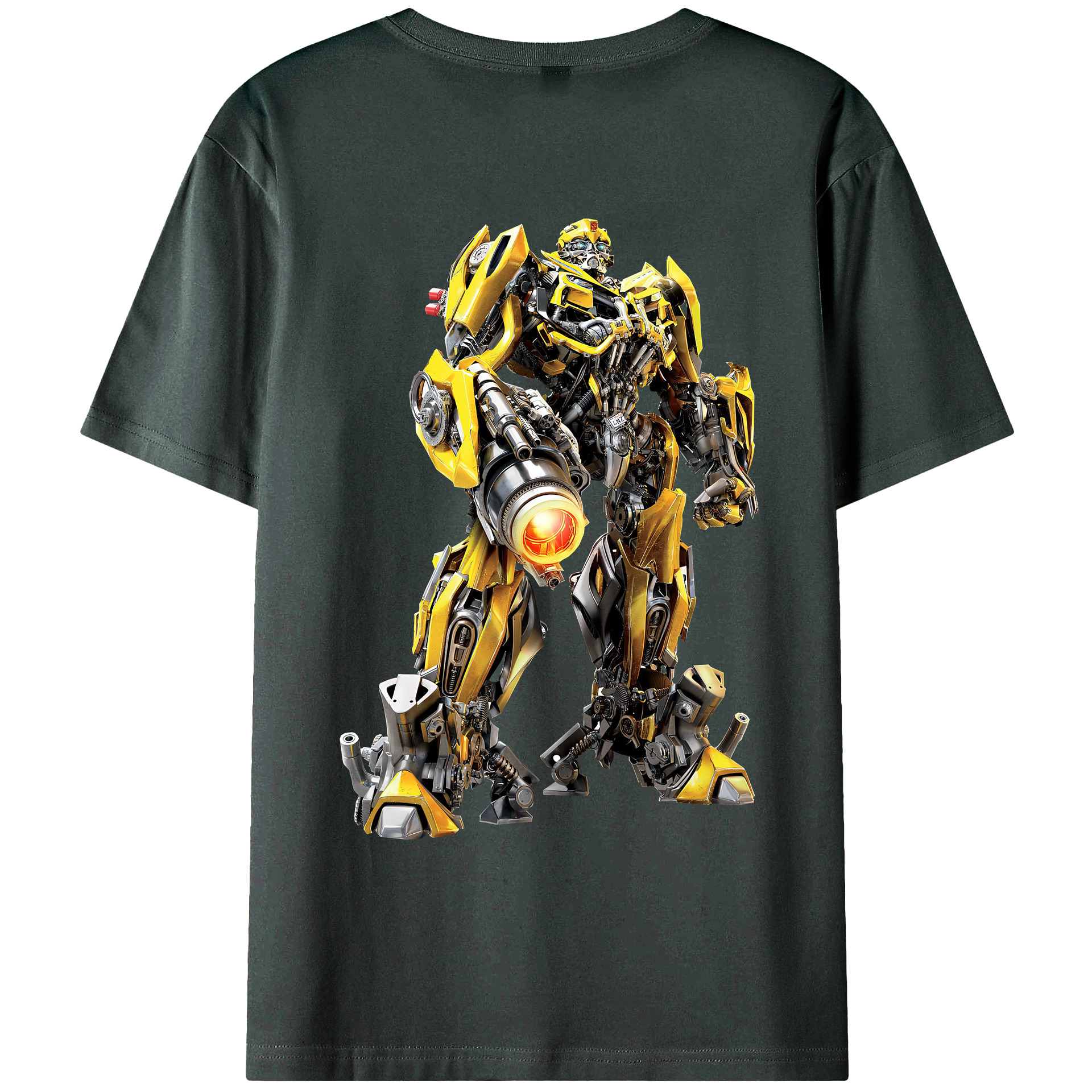 （画像用） Transformers トランスフォーマー 綿100％ メンズ半袖Tシャツ（バックプリント） 通気性